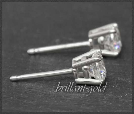 Brillant Ohrstecker 2,06ct; Ohrringe aus 585 Gold